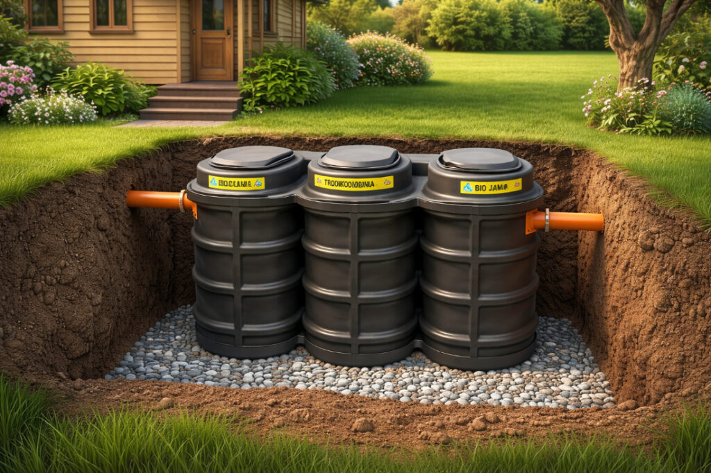 Trokomorna septička jama – biološka